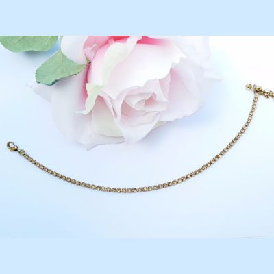 Crystal Anklet in Topaz - A06T